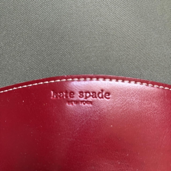 VINTAGE Kate Spade Purse & Wallet Army Green and Red - Picture 3 of 16